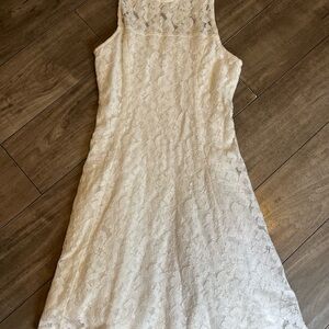 Hollister Ivory Lace Midi Dress